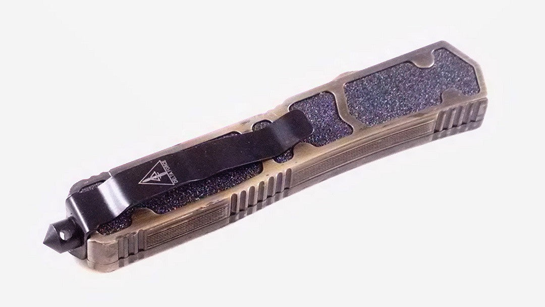 Delta Force OTF Bronze Fox D/A Tactical Automatic Knife Plain Double Edge Bronze Knife-OTF - Tophatter Daily Deals