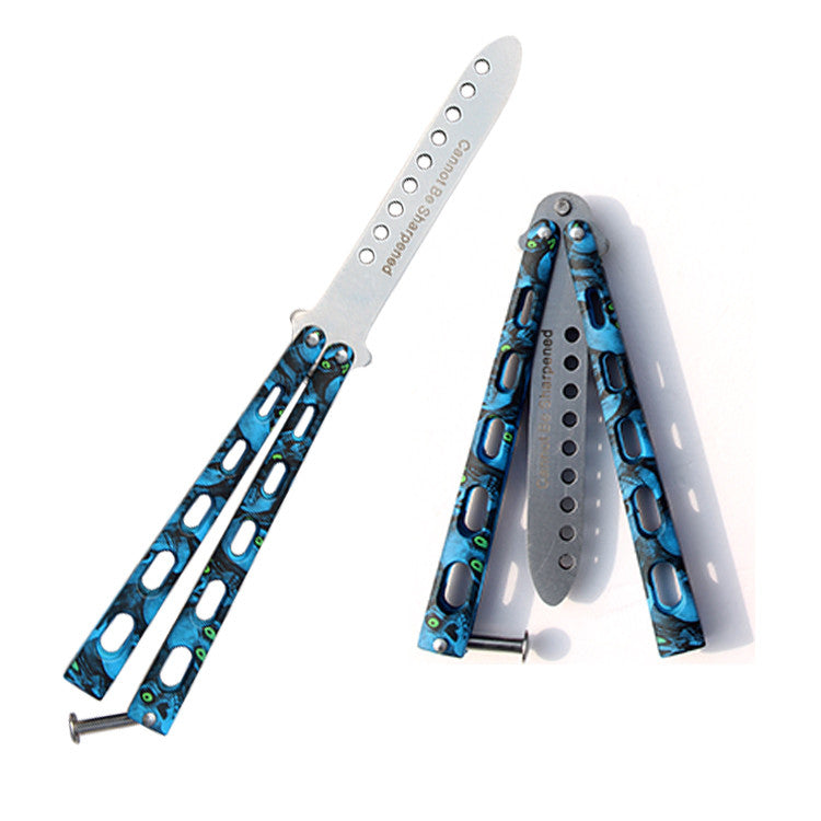 Deluxe Balisong/Butterfly Knife Replica Trick Trainer (Blue) Collectible Replica - Tophatter Daily Deals