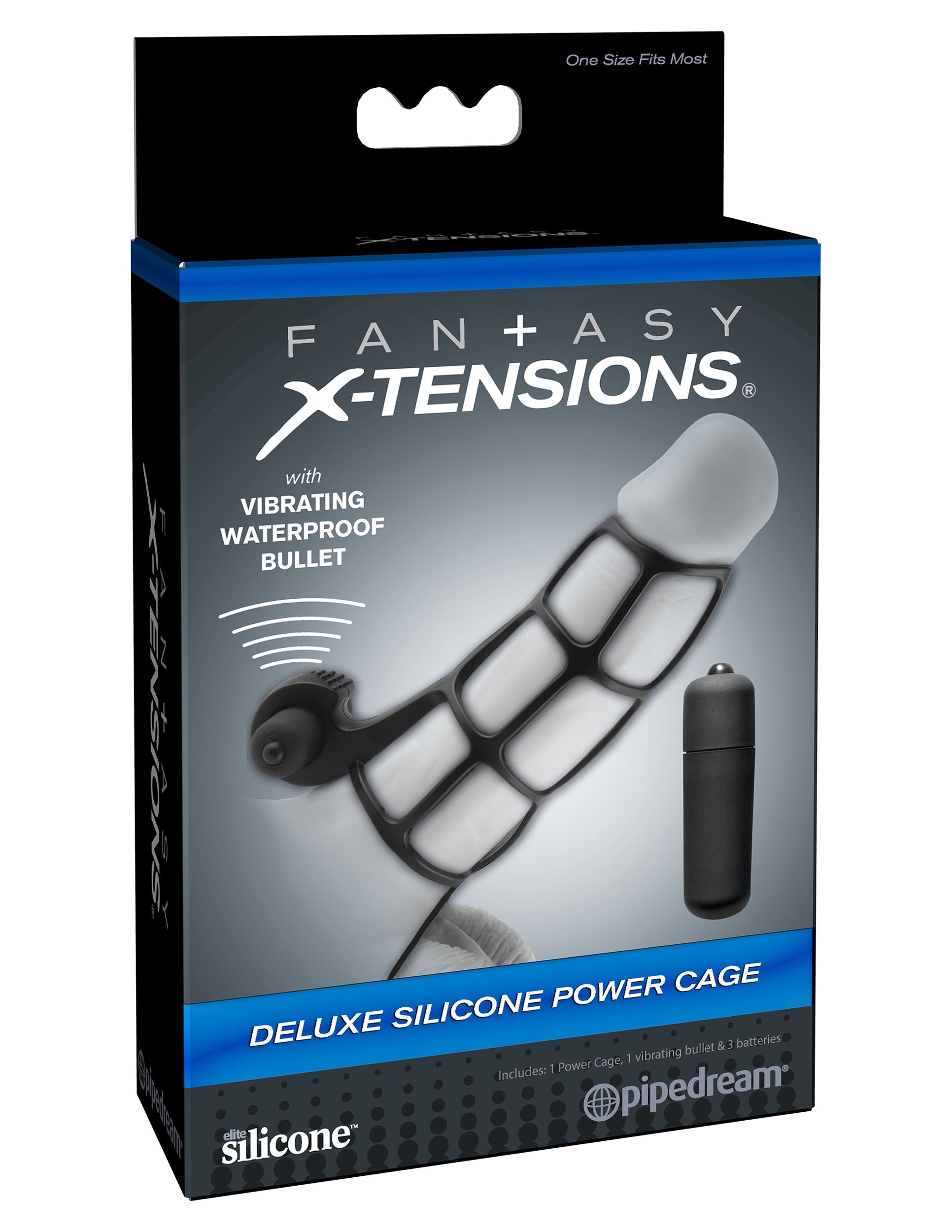 Deluxe Silicone Power Cage Erection Enhancer in Black > Sex Toys For Men > Penis Sleeves - Tophatter Daily Deals