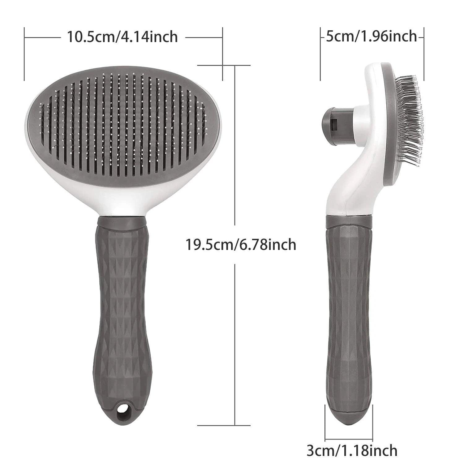 Animal Grooming Brushes - Self Cleaning Pet Hair Remover Brush for Dogs Cats Pets Dematting Comb - Tophatter Daily Deals