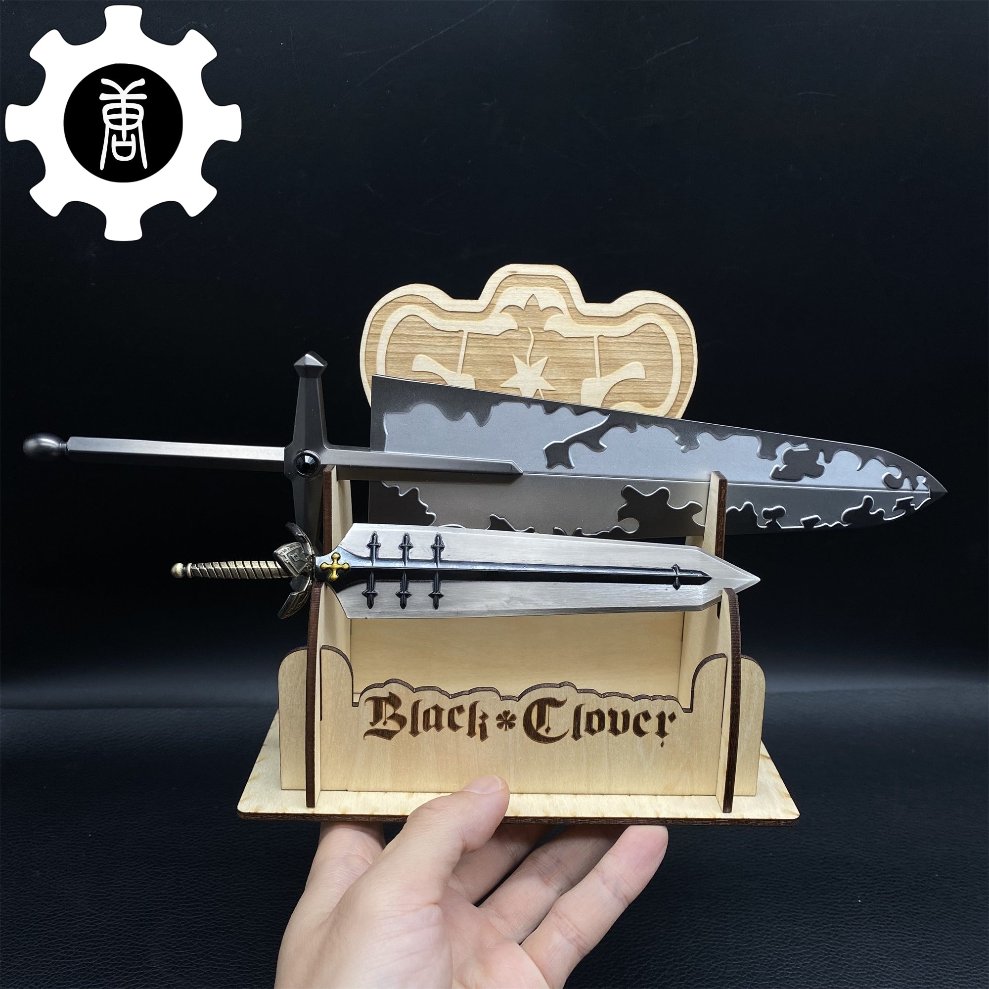 Demon-Dweller Sword & Asta Greatsword Metal Replica 2 In 1 Pack Two Swords & Stand - Tophatter Daily Deals