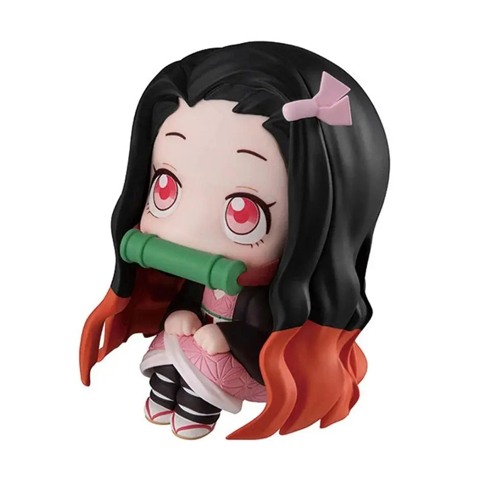 Demon Slayer Anime Figure 9cm Kamado Nezuko Kamado Tanjirou 2Pcs/Set Kawaii Q version Action Figural PVC Model Toy Gift In stock - Tophatter Daily Deals