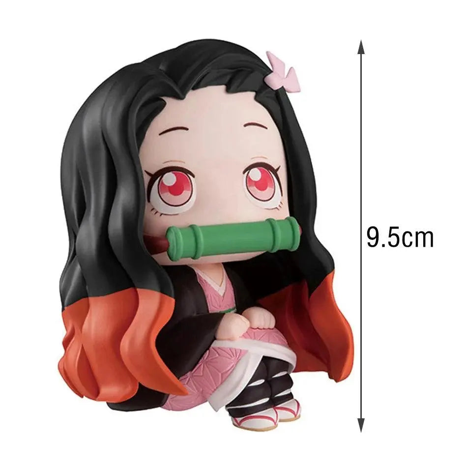 Demon Slayer Anime Figure 9cm Kamado Nezuko Kamado Tanjirou 2Pcs/Set Kawaii Q version Action Figural PVC Model Toy Gift In stock - Tophatter Daily Deals