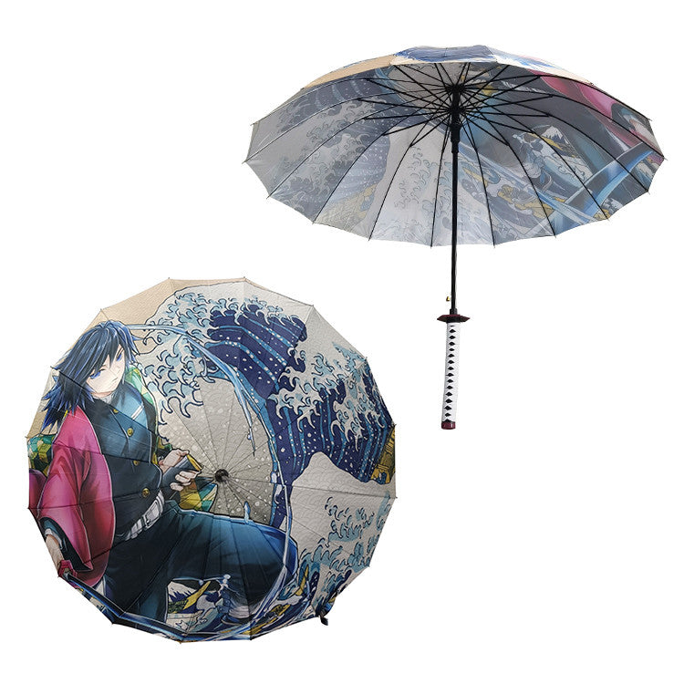 Demon Slayer - Giyu Tomioka Nichirin Katana Umbrella Umbrella - Tophatter Daily Deals