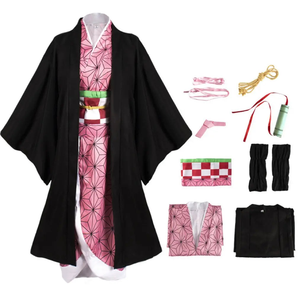 Demon Slayer Kamado Nezuko Cosplay Costume Japanese Anime Carnival Party Adult Uniform Halloween Costume - Tophatter Daily Deals