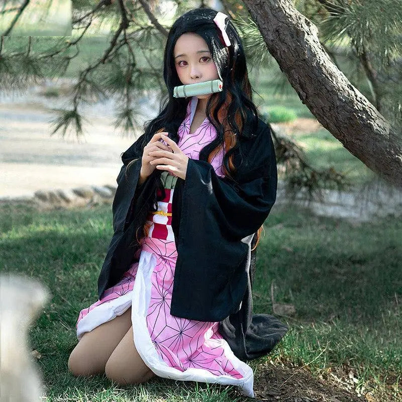 Demon Slayer Kamado Nezuko Cosplay Costume Japanese Anime Carnival Party Adult Uniform Halloween Costume - Tophatter Daily Deals