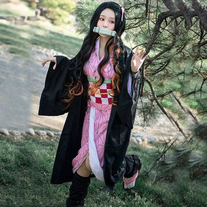 Demon Slayer Kamado Nezuko Cosplay Costume Japanese Anime Carnival Party Adult Uniform Halloween Costume - Tophatter Daily Deals