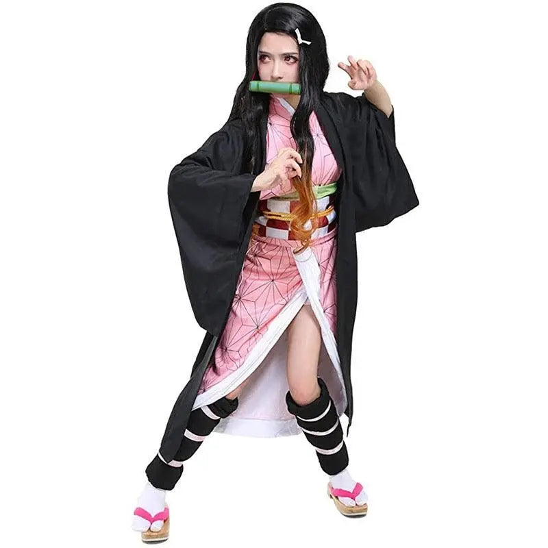 Demon Slayer Kamado Nezuko Cosplay Costume Japanese Anime Carnival Party Adult Uniform Halloween Costume - Tophatter Daily Deals