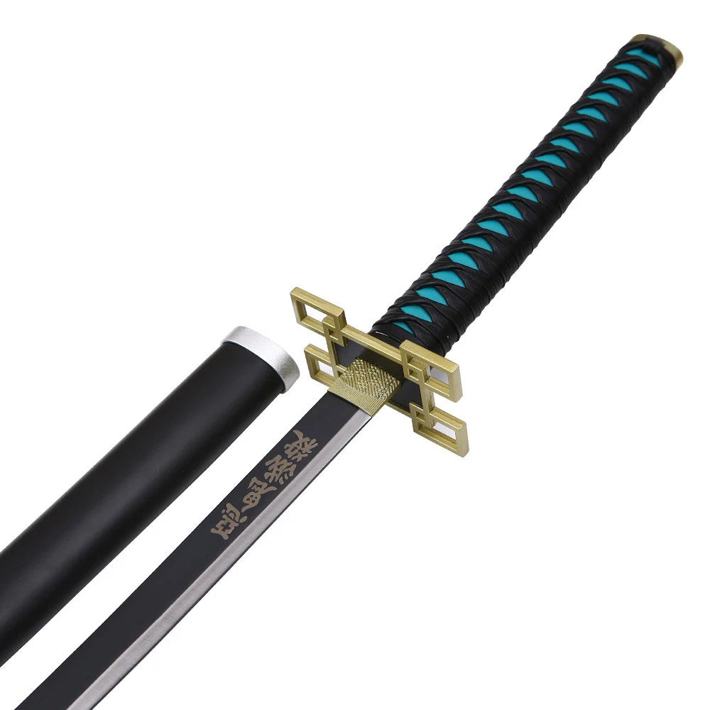 Demon Slayer - Muichiro Tokito White Nichirin Display (Straight Blade) Katana Sword - Tophatter Daily Deals