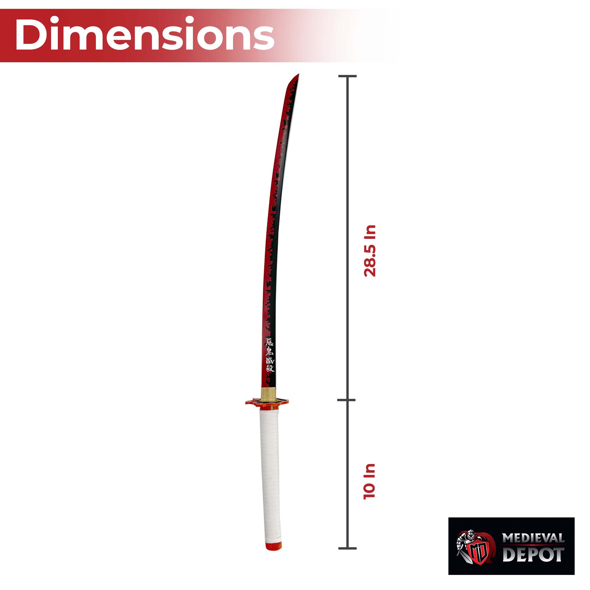 Rengoku Blaze Demon Slayer Handmade Katana Swords - Tophatter Daily Deals