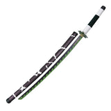 Demon Slayer - Sanemi Shinazugawa Green Nichirin Display (Straight Blade) Katana Sword - Tophatter Daily Deals