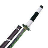 Demon Slayer - Sanemi Shinazugawa Green Nichirin Display (Straight Blade) Katana Sword - Tophatter Daily Deals