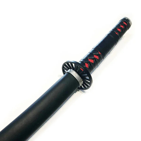 Demon Slayer - Tanjiro Kamado Black Nichirin Display (Straight Blade) Katana Sword - Tophatter Daily Deals