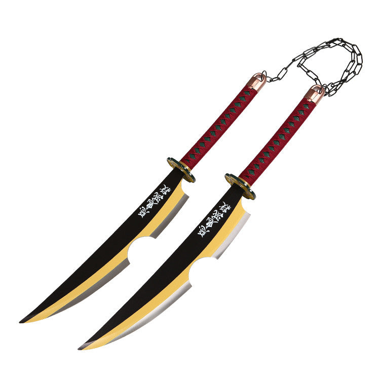 Demon Slayer - Tengen Uzui Nichirin Twin Blades Katana - Tophatter Daily Deals