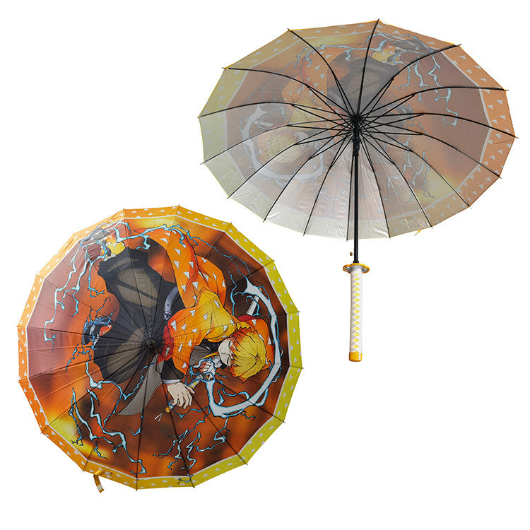 Demon Slayer - Zenitsu Agatsama Nichirin Katana Umbrella Umbrella - Tophatter Daily Deals