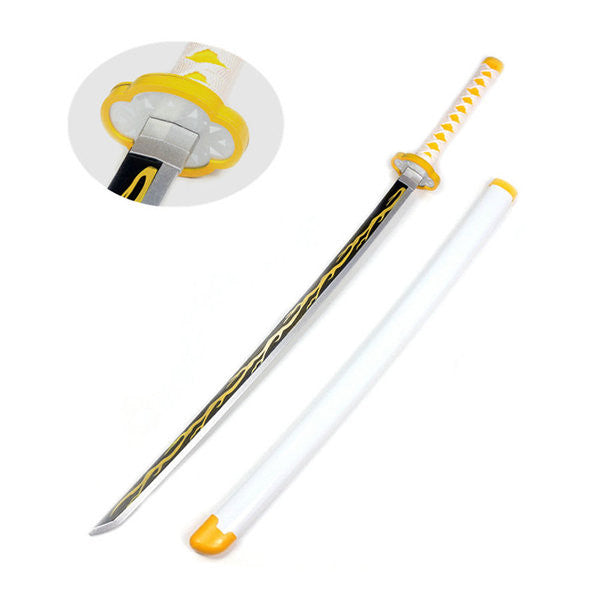 Demon Slayer - Zenitsu Agatsuma Nichirin - Cosplay Safe Wood Katana - Tophatter Daily Deals