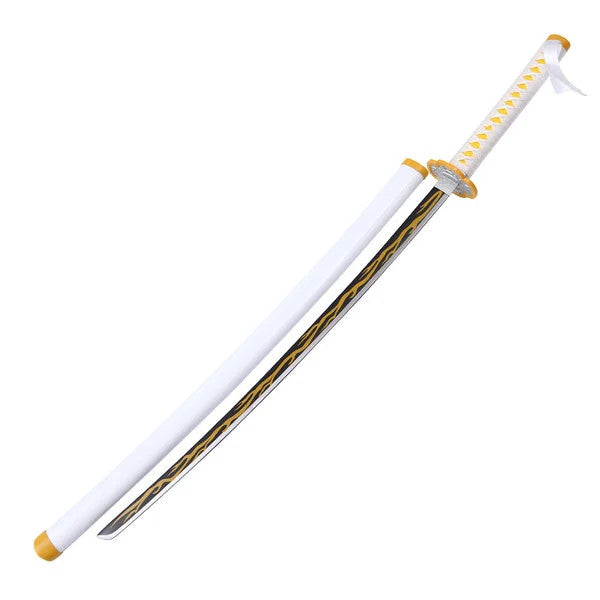 Demon Slayer - Zenitsu Agatsuma Yellow Nichirin Display (Straight Blade) Katana Sword - Tophatter Daily Deals