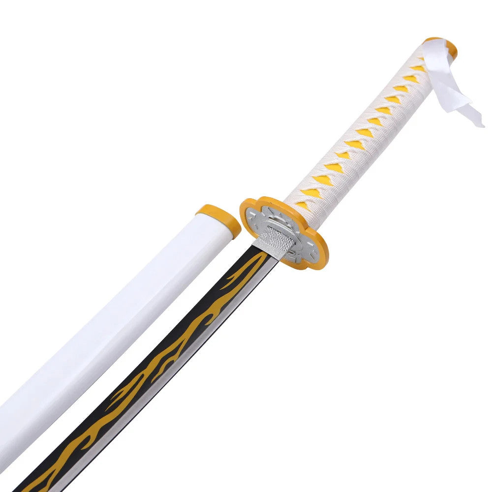 Demon Slayer - Zenitsu Agatsuma Yellow Nichirin Display (Straight Blade) Katana Sword - Tophatter Daily Deals