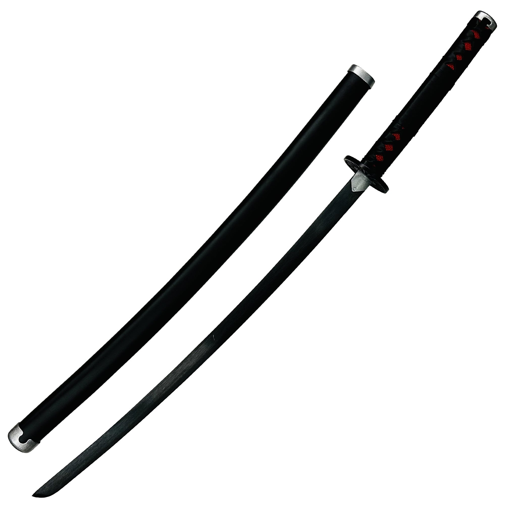Demon slayer Tanjiro Kamado Nichirin Blade Black Katana Sword Swords - Tophatter Daily Deals