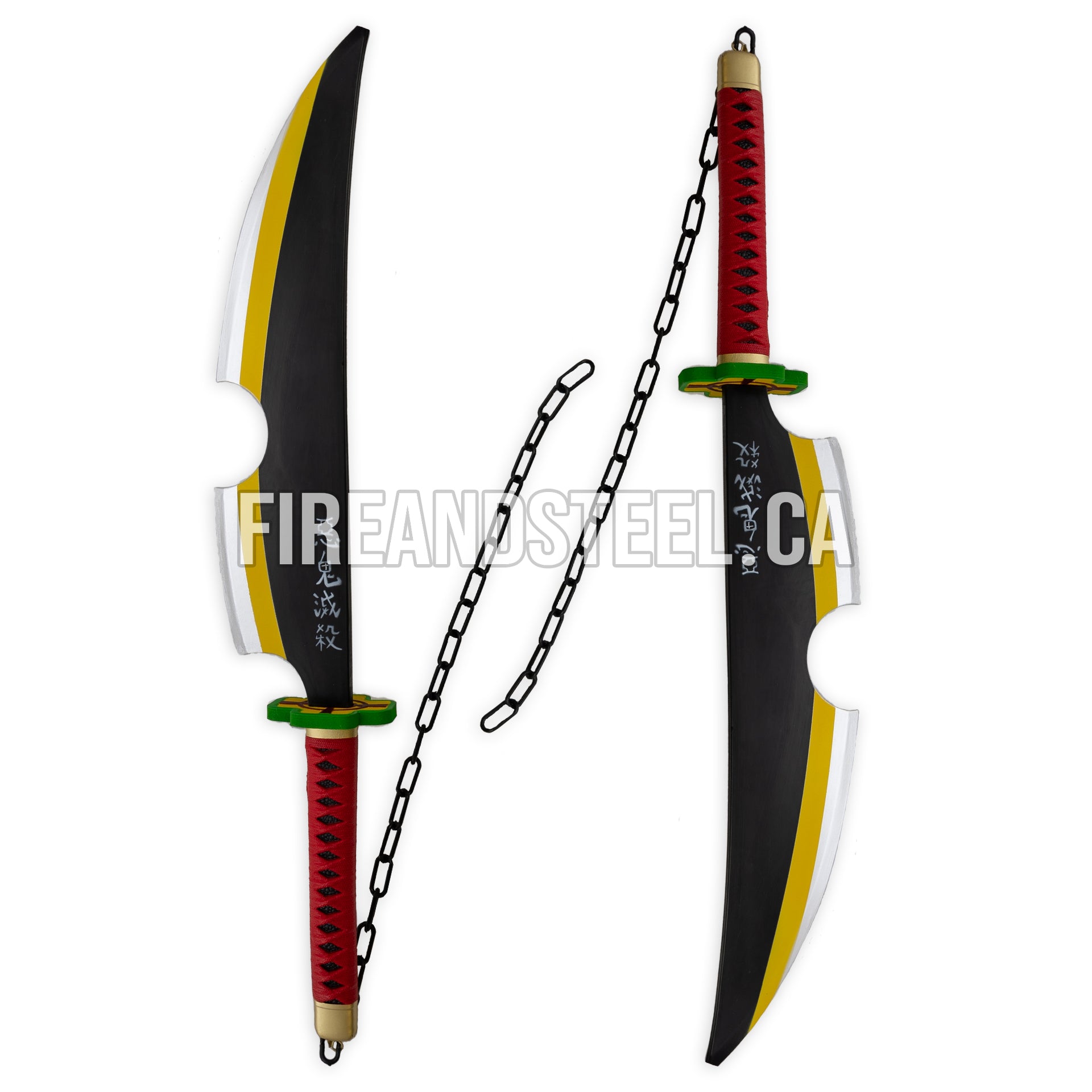 Tengen Uzui's Dual Nichirin Sword Pair (High Density Foam) Anime Sword - Tophatter Daily Deals