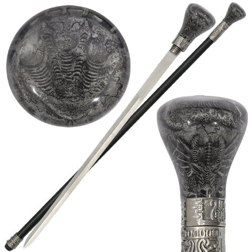 Demon Face Web Feet Acrylic Cane Sword Collectible Weapons - Tophatter Daily Deals