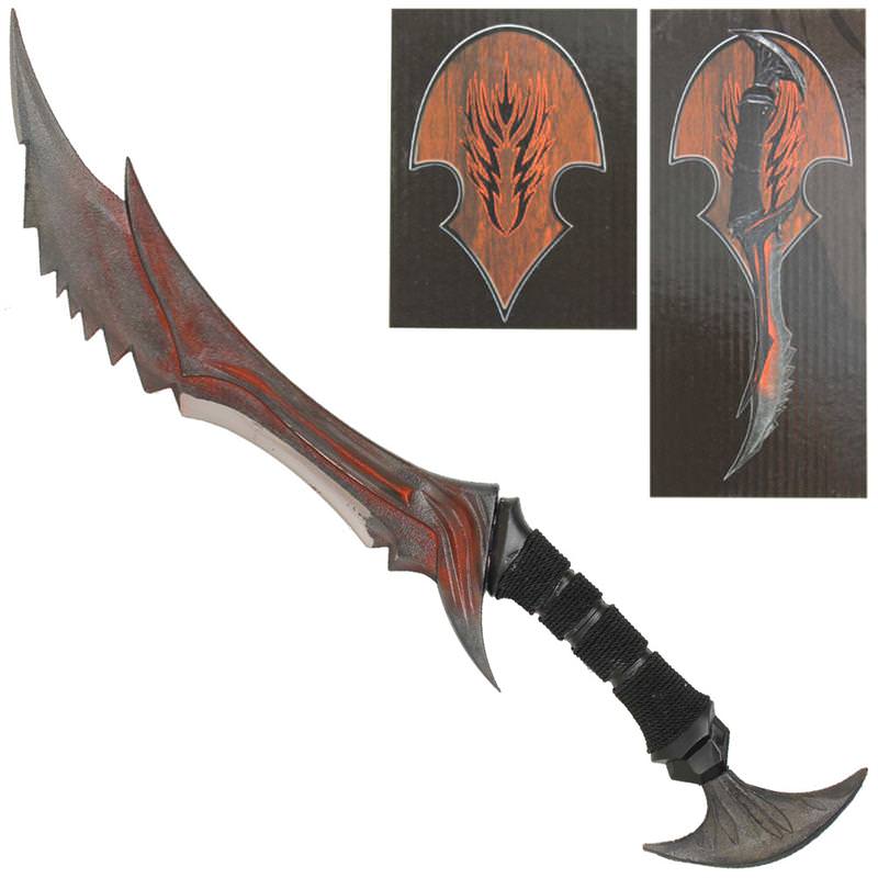 Demon Daedric Warrior Quest Role Play Dagger Full Size Replica - Tophatter's Army Products & Self Defense Collectible Weapons - Tophatter Daily Deals
