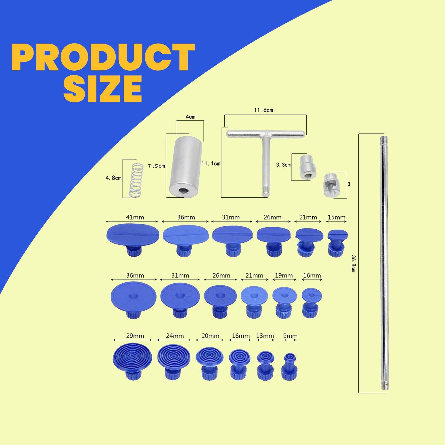 Dent Puller for Car - 19pcs Car Paintless Dent Removal Kit Slide Hammer Repair PDR Glue Puller Tabs Car Accessories - Tophatter Daily Deals