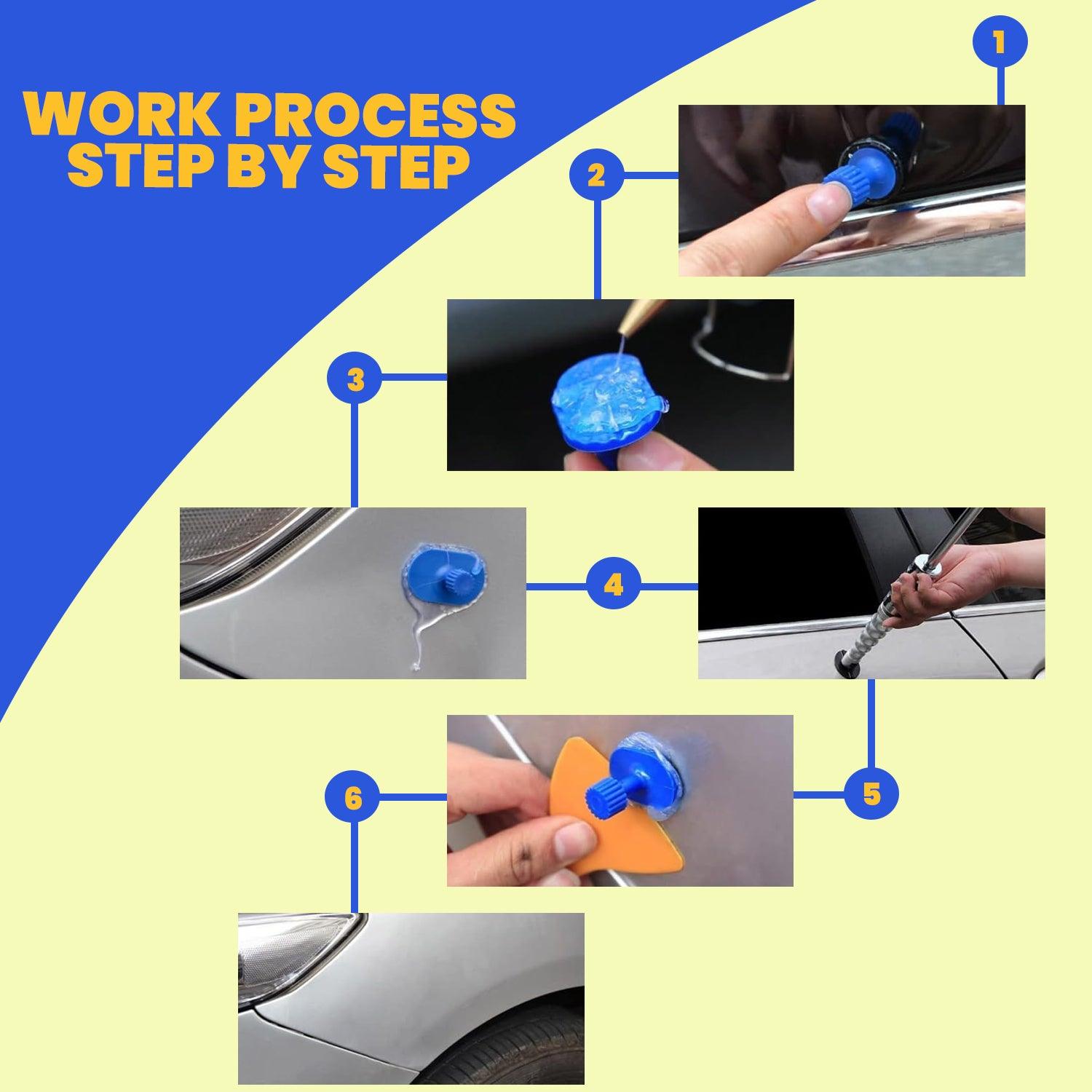 Dent Puller for Car - 19pcs Car Paintless Dent Removal Kit Slide Hammer Repair PDR Glue Puller Tabs Car Accessories - Tophatter Daily Deals