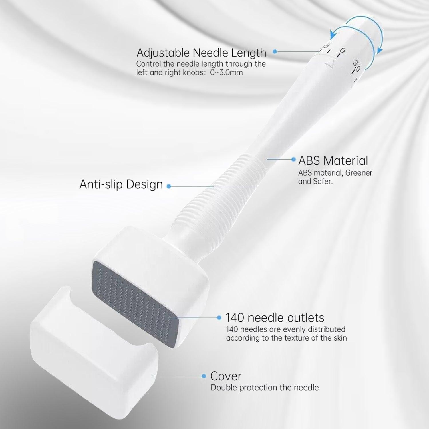 Derma Stamp Roller - Adjustable Roller 0-3mm Microneedle Anti Aging Therapy Face Health Care - Tophatter Daily Deals