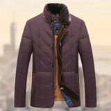 Insulating Men’s Padded Jacket - Tailored Chevron Polyester Red - Tophatter Daily Deals