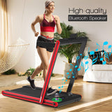 Under Desk Treadmill UK - 2-in-1 Folding Walking Treadmill With Dual Led Display Exercise & Fitness - Tophatter Daily Deals