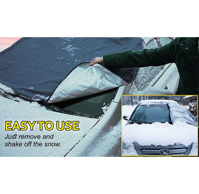 Reversible Car Windshield Protector for Winter Snow & Summer Heat Automotive - Tophatter Daily Deals