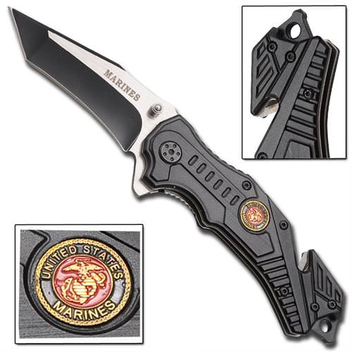 Spring Assist - Legal Auto Knife - Military US Marines Rescue - Tophatter's Guns'N'Weapons Store Collectible Weapons - Tophatter Daily Deals