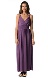Women's Smocked Wrap Maxi Dress Violet 1 Dresses / Maxi - Tophatter Daily Deals