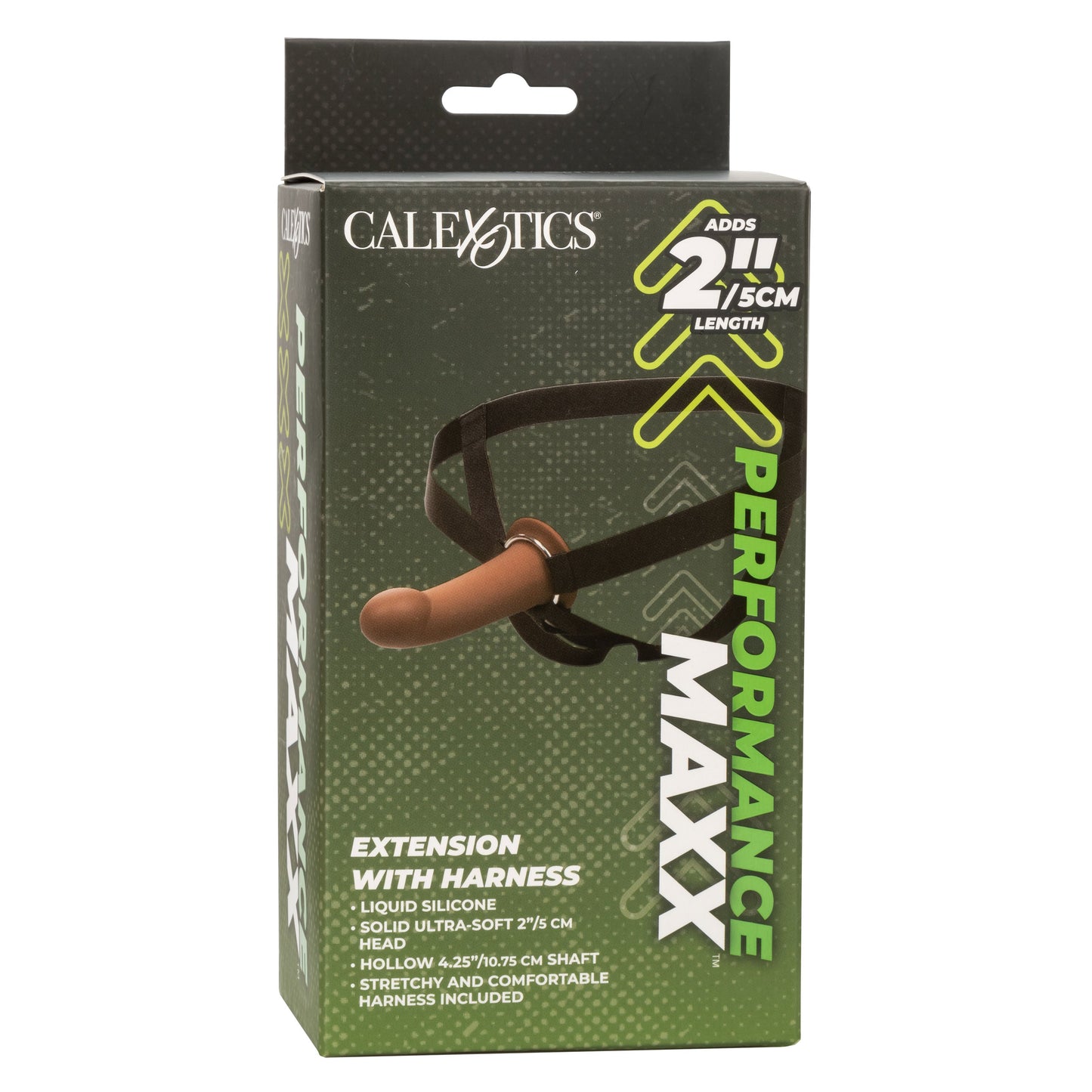 Performance Maxx Extension with Harness Brown 2 Inch Liquid Silicone Sleeve and Adjustable Straps > Dildos > Hollow Strap Ons - Tophatter Daily Deals
