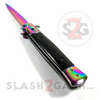 Diablo Stiletto Automatic Knife Milano Switchblade - Rainbow Ebony Wood Knife-Auto - Tophatter Daily Deals