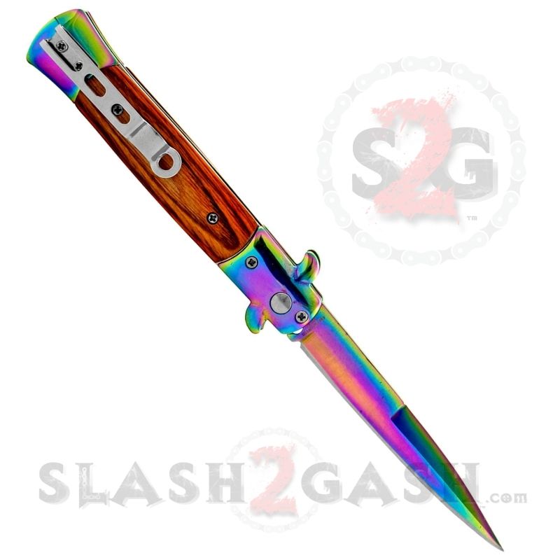 Diablo Stiletto Automatic Knife Milano Switchblade 9" - Asst. colors Knife-Auto - Tophatter Daily Deals
