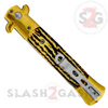 Diablo Stiletto Automatic Knife Milano Switchblade - Gold Stag Horn Knife-Auto - Tophatter Daily Deals
