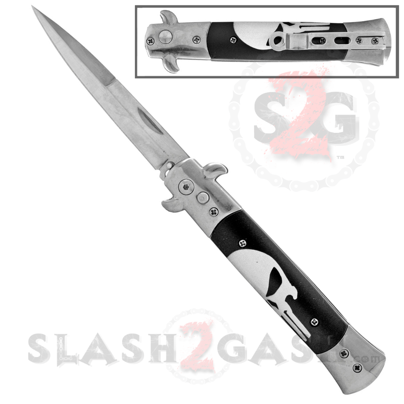 Diablo Stiletto Automatic Knife Milano Switchblade 9" - Asst. colors Punisher Knife-Auto - Tophatter Daily Deals