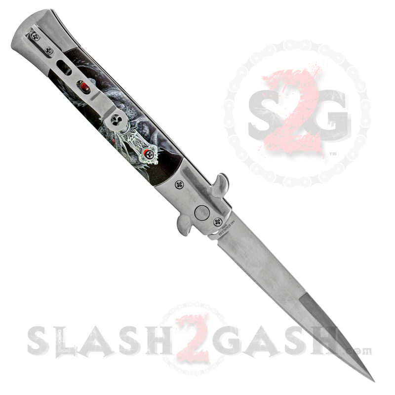 Diablo Stiletto Automatic Knife Milano Switchblade 9