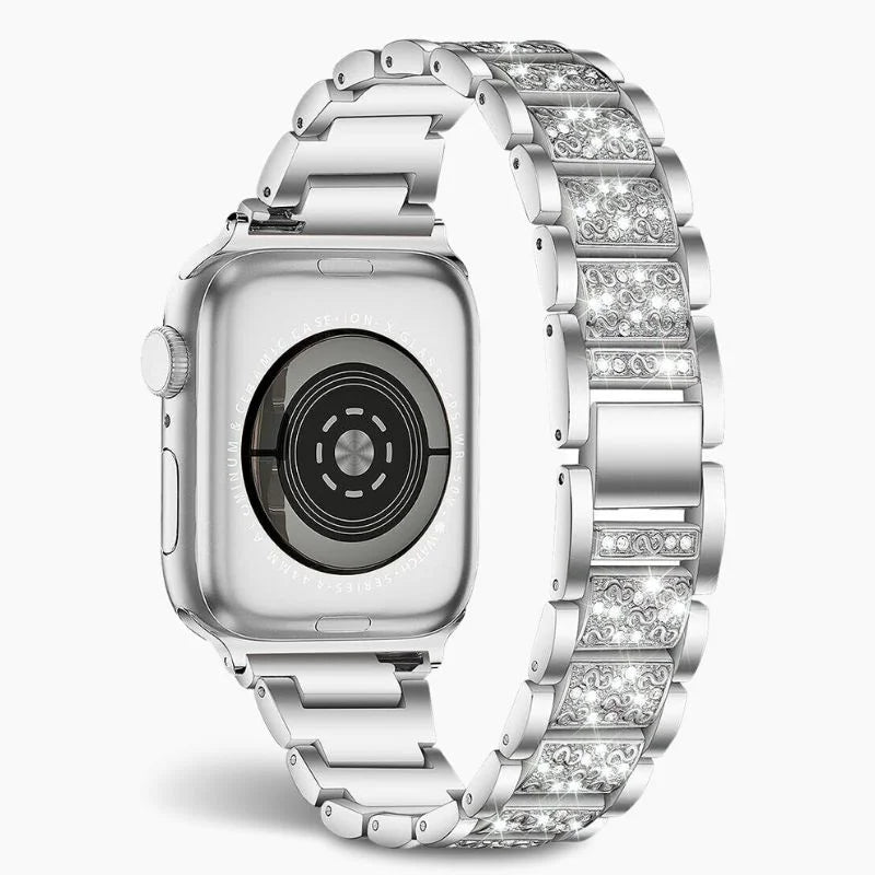Apple Watch Band Rose Gold Crystal Bracelet Strap Gift - Tophatter Daily Deals