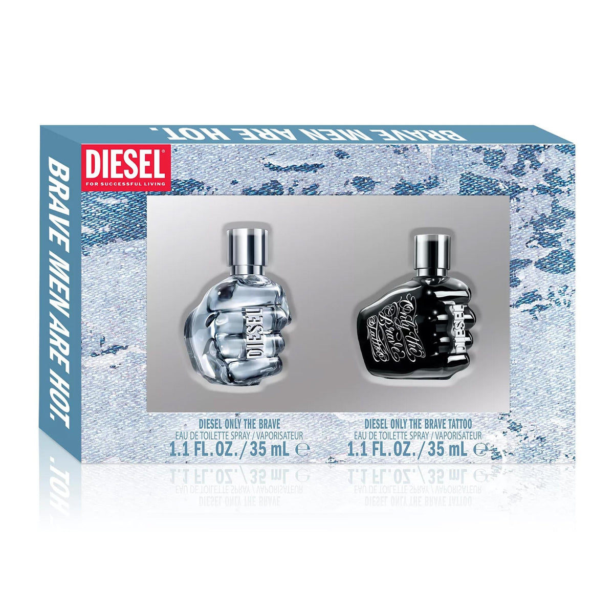 Diesel Only The Brave & Only The Brave Tattoo Eau De Toilette 35ml Gift Set - Tophatter Daily Deals