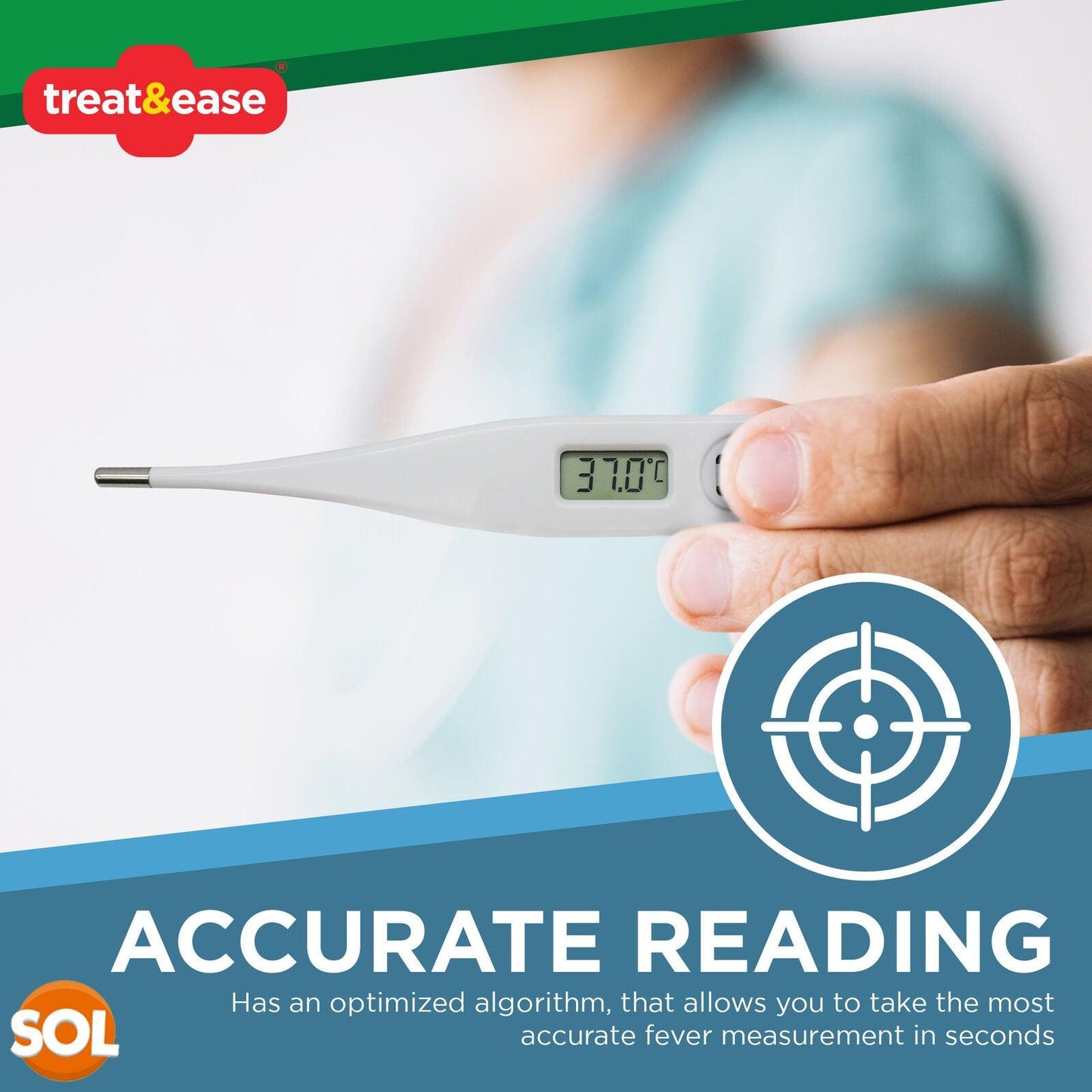 Best Digital Thermometer UK - Baby Adult Oral Ear Body Arm Fever Personal Care - Tophatter Daily Deals