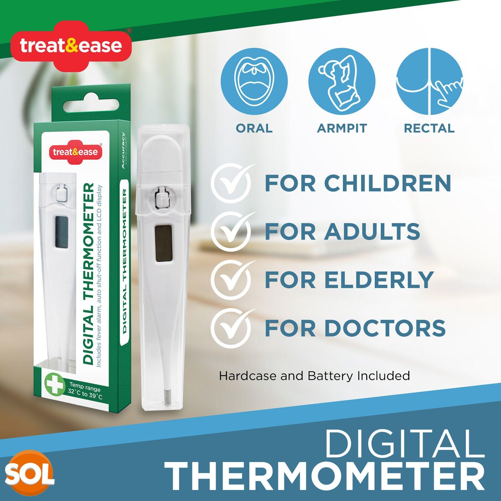 Best Digital Thermometer UK - Baby Adult Oral Ear Body Arm Fever Personal Care - Tophatter Daily Deals
