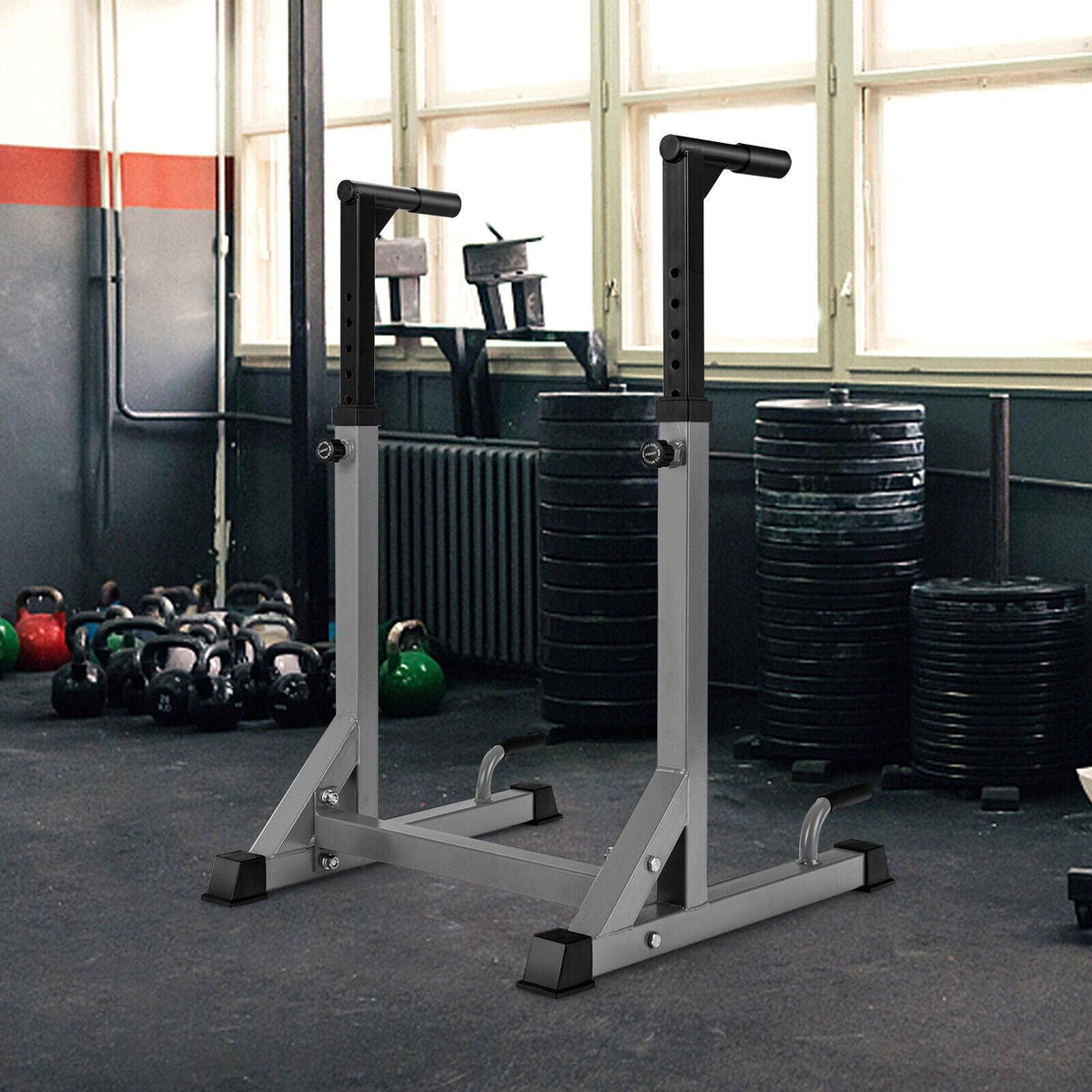 Foldable Dip Bars - Adjustable Dip Stand Multi-function Dip-up Station Heavy-duty Parallel Bars Exercise & Fitness - Tophatter Daily Deals