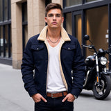 Insulating Men’s Sherpa Jacket – Trucker Style, Lined - Tophatter Daily Deals