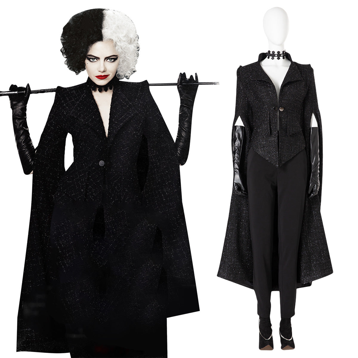 Disney Movie Cruella de Vil B Cosplay Costume Costume - Tophatter Daily Deals