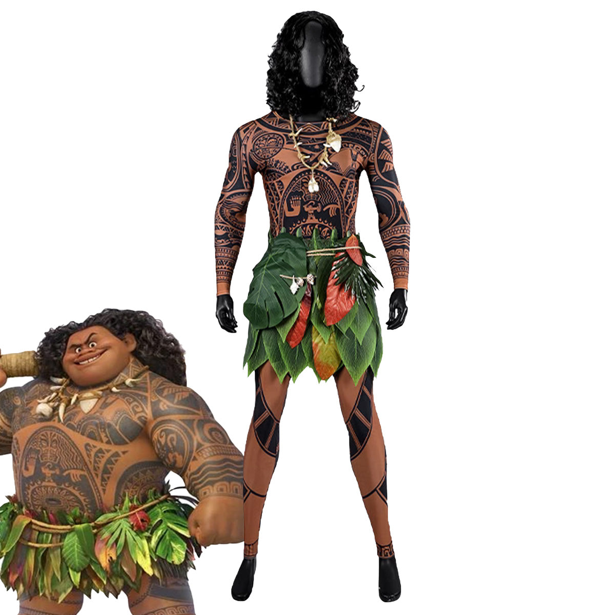 Disney Movie Moana Maui Premium Edition Cosplay Costume Costume - Tophatter Daily Deals