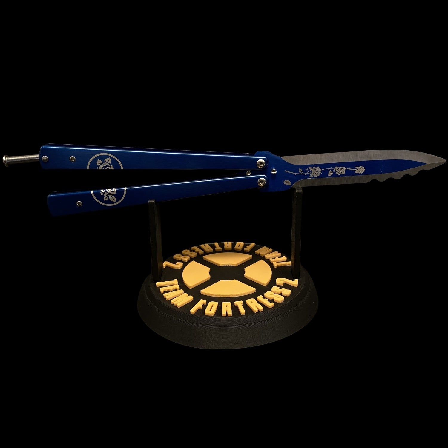 3D Printing TF2 Spy Black Rose Balisong Display Holder - Tophatter Daily Deals