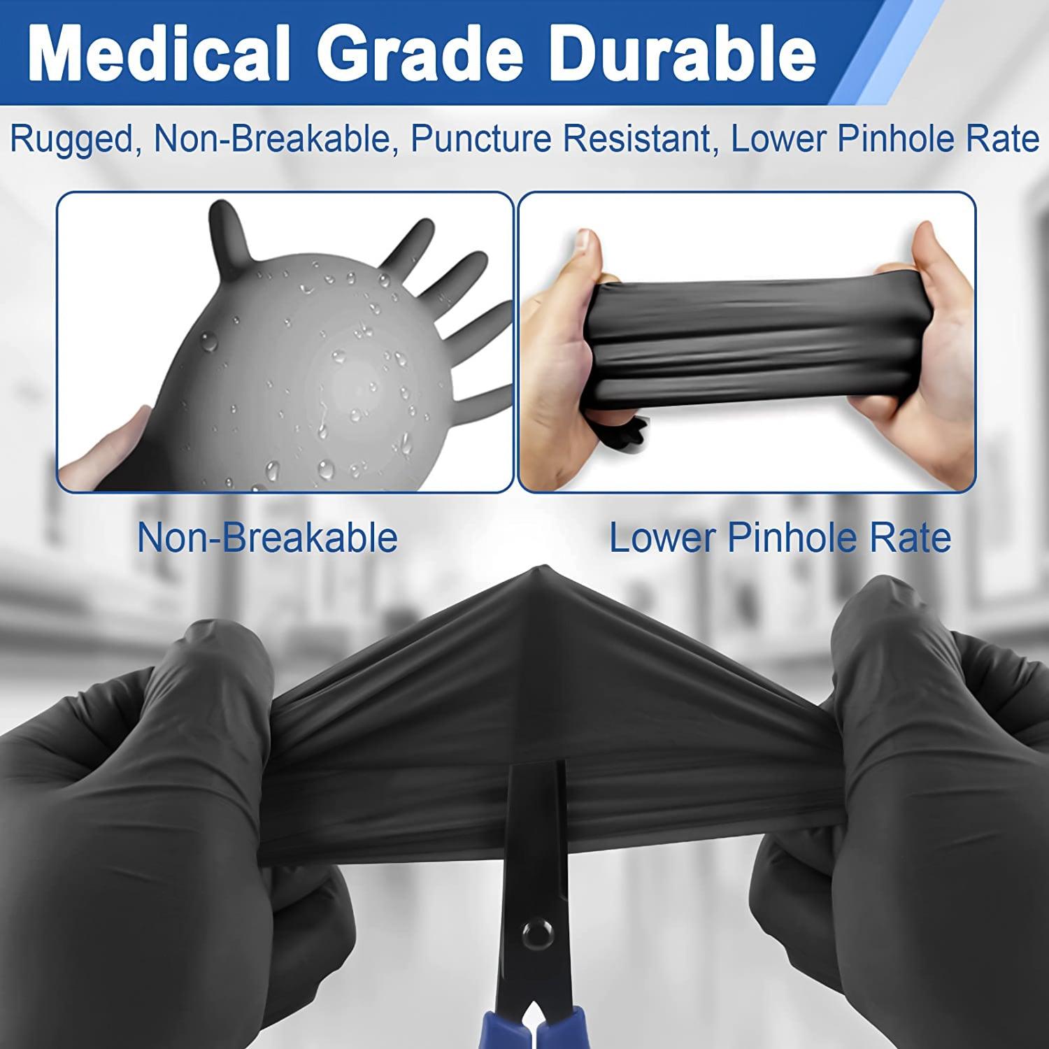 Best Disposable Gloves - Black Nitrile Powder & Latex Free Thick Disposable Gloves Apparel & Accessories - Tophatter Daily Deals